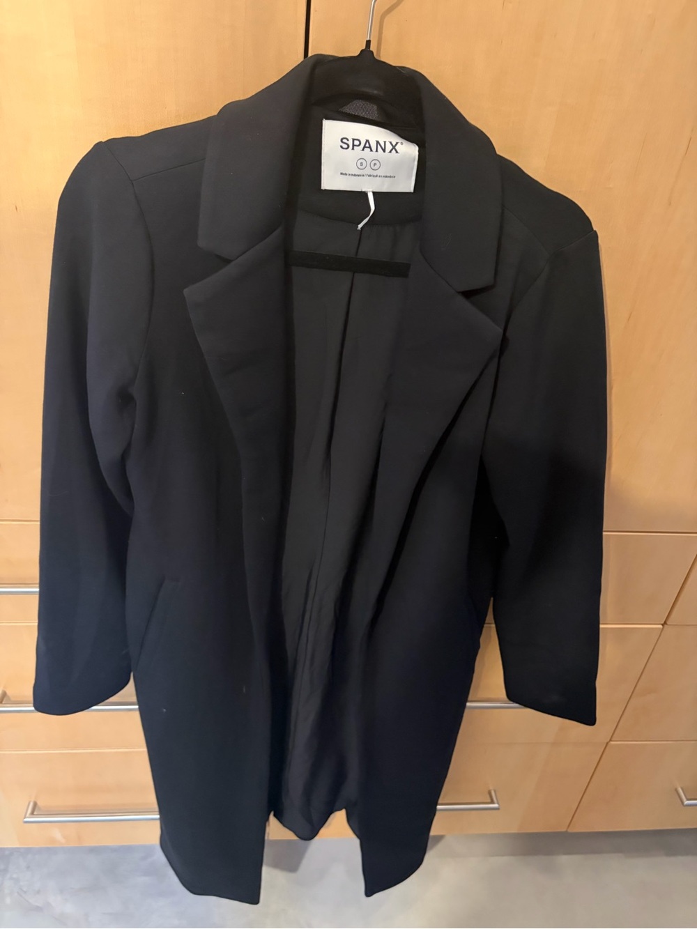 SPANX Air Essentials Women's Black Long Blazer Coat